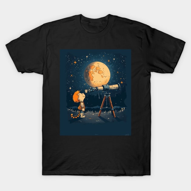 Warping Reality with Calvin and Hobbes T-Shirt by goddessesRED